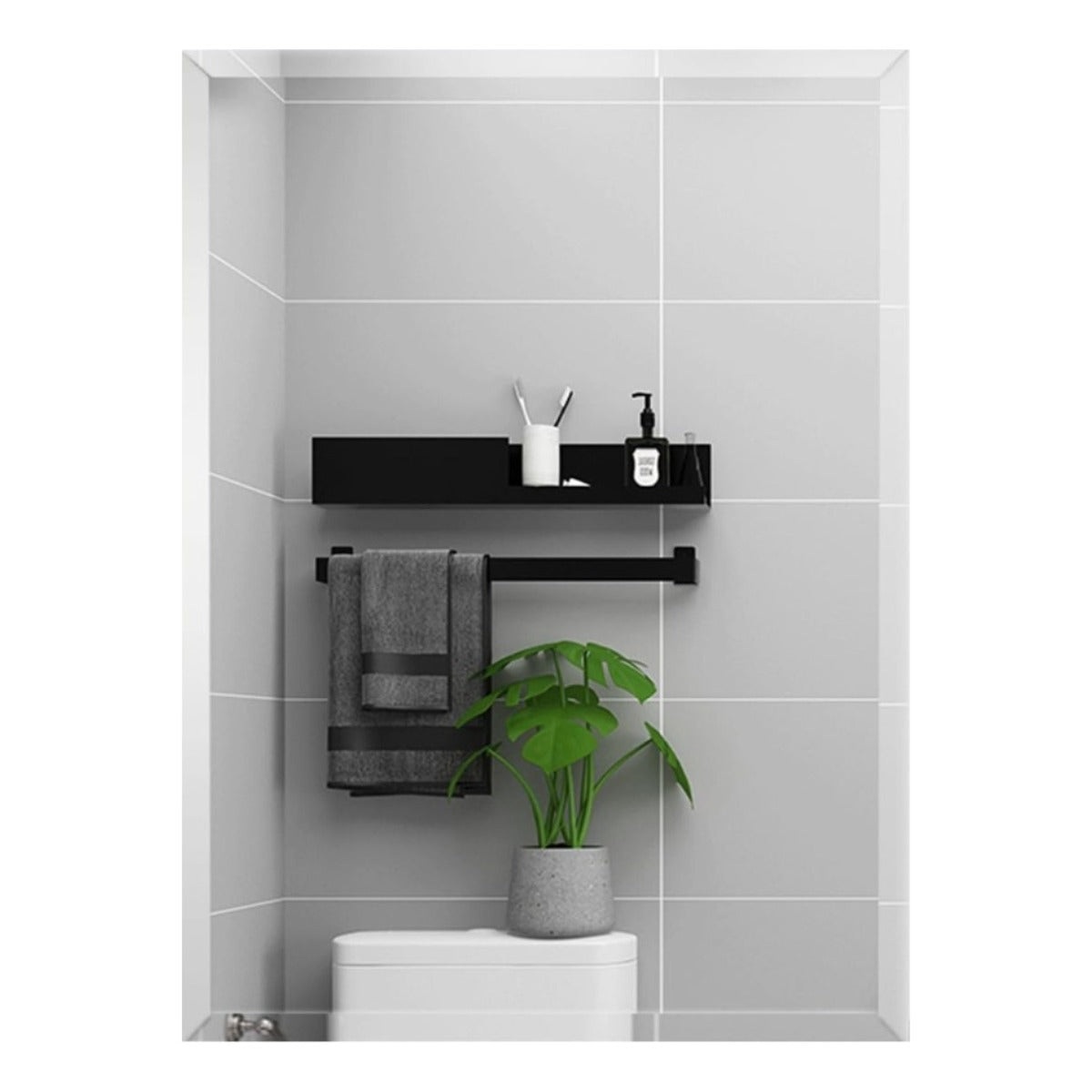 Espelho Bisotê Retangular 80x60 Cm Sala Hall + Kit Com Fixação Fácil