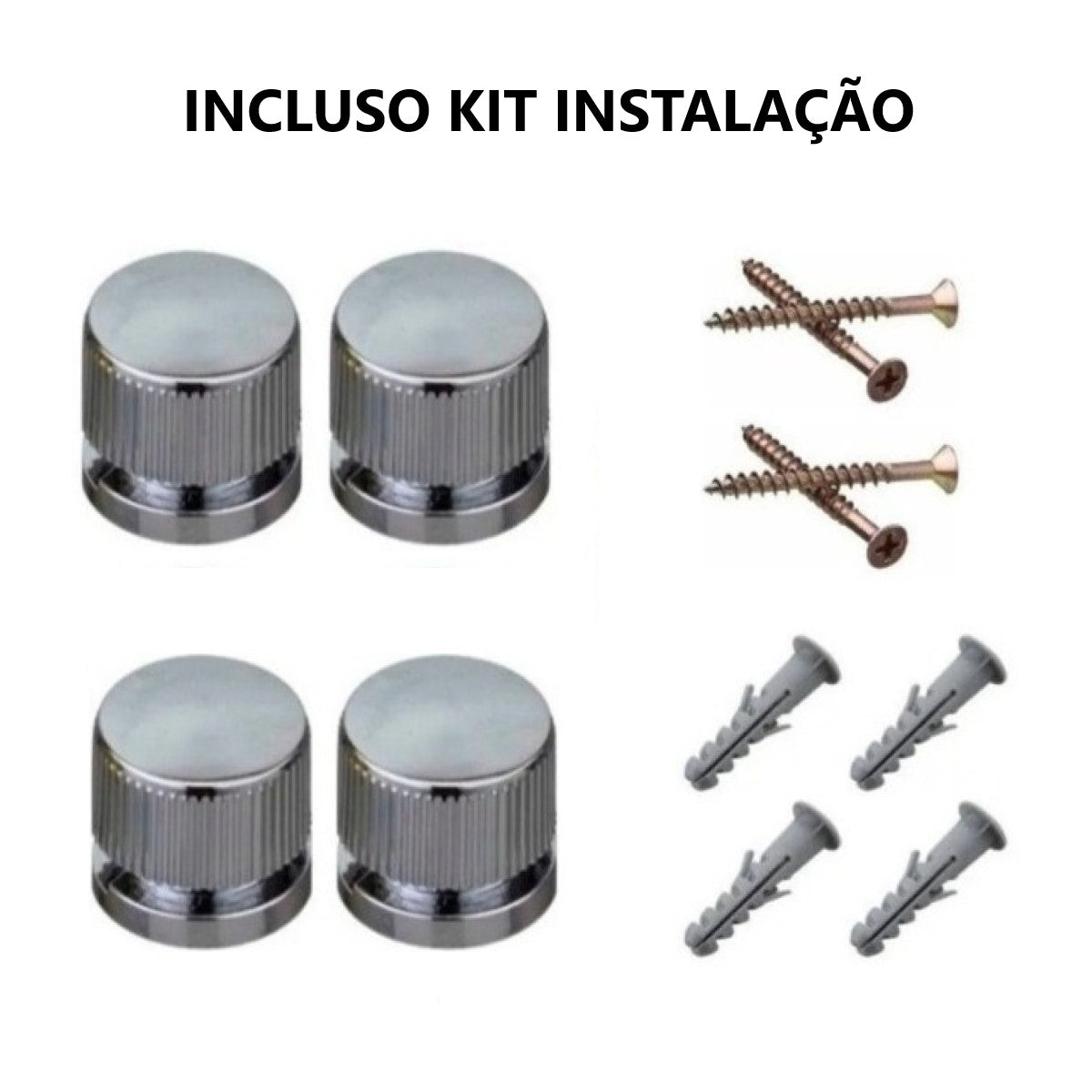 Espelho 110x80 Cm Retangular Bisotê Luxo + Kit Instalação