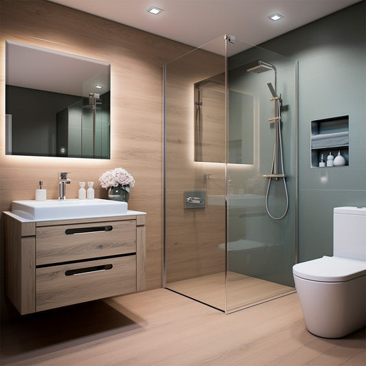 Espelho Bisotê Com Led Indireto Quadrado 110x110 Cm Lapidado