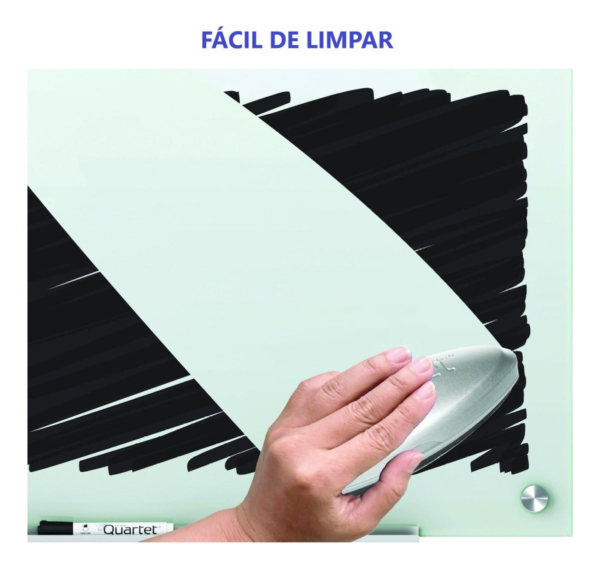 Lousa De Vidro 120x90 Cm 6 Mm Temperada + Kit Instalação