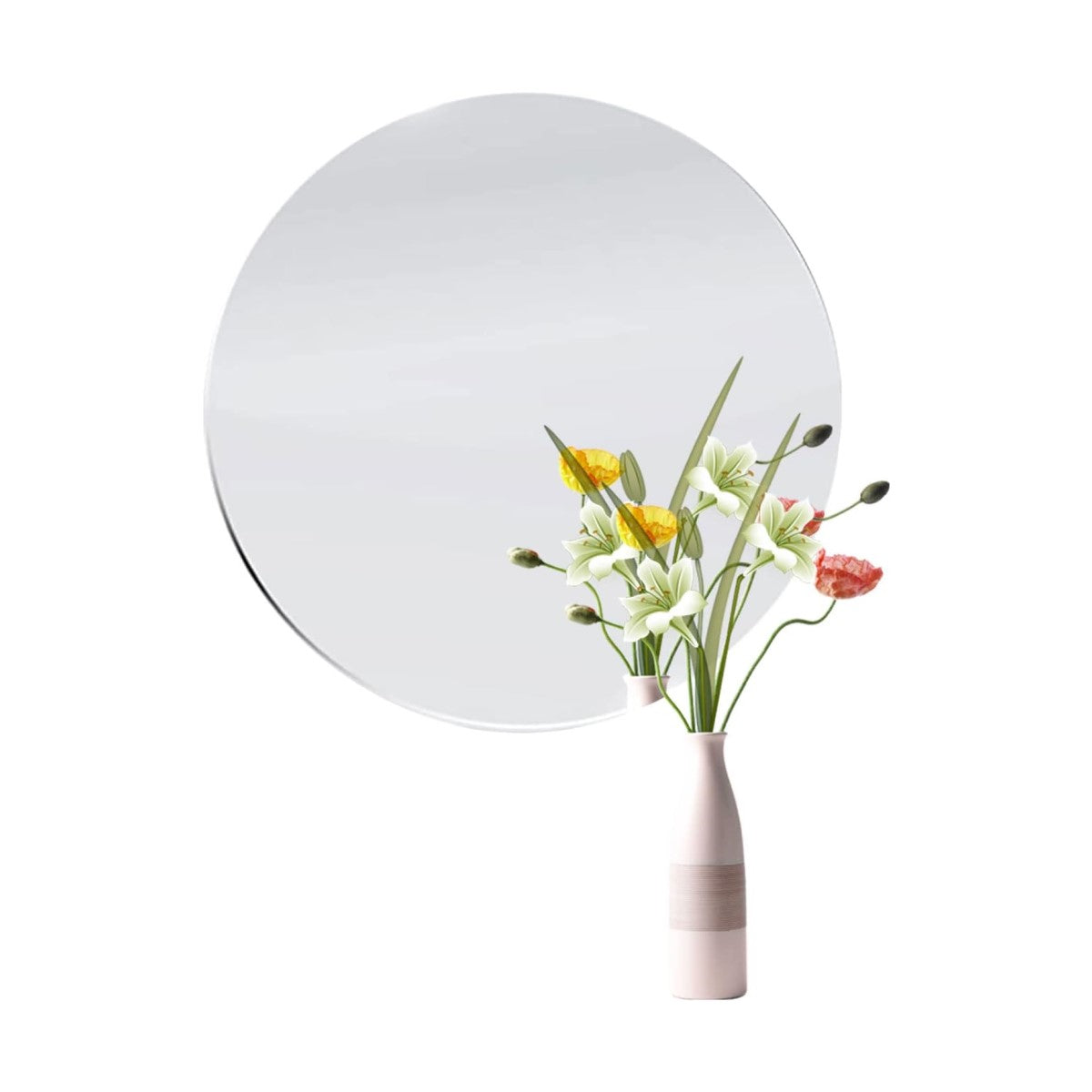 Espelho Redondo Sem Led 120x120 Cm Lapidado com Pendurador ou Fita Dupla Face