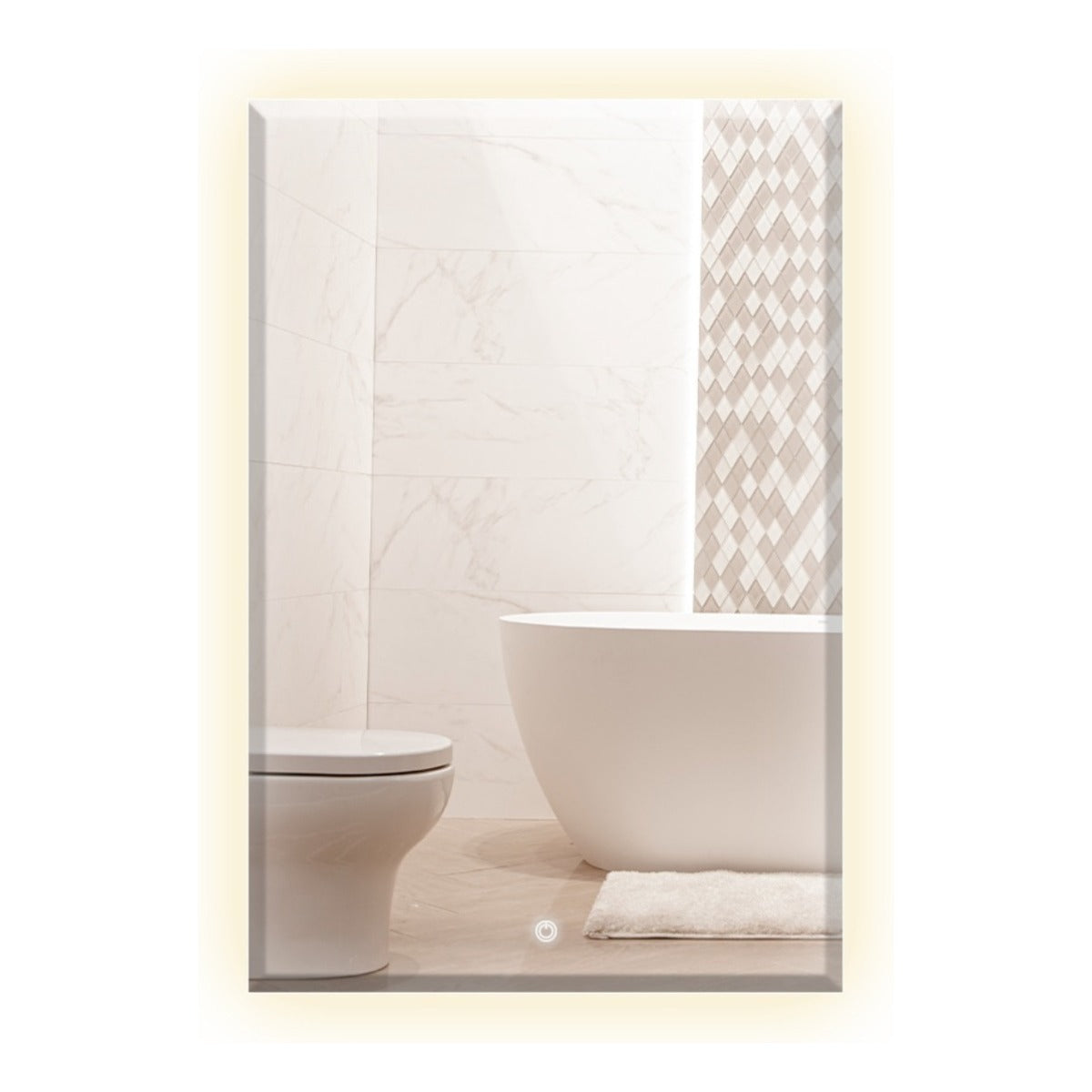 Espelho Bisotê Com Led 110x80 Cm Retangular Decoração Luxo