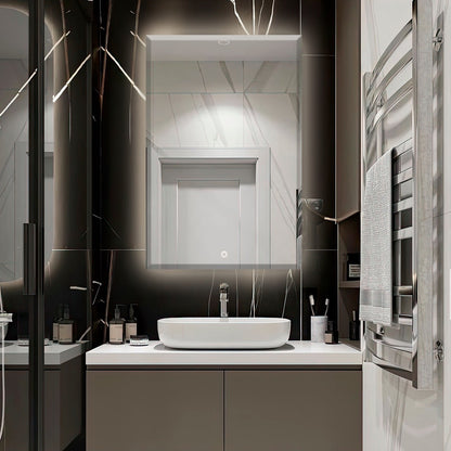 Espelho Bisotê Com Led 110x80 Cm Retangular Decoração Luxo