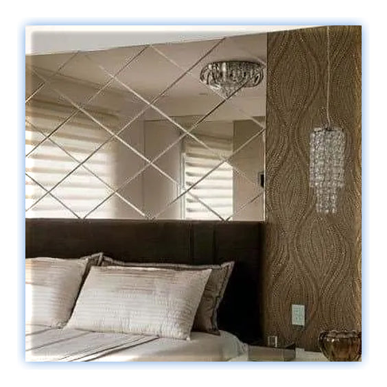 Espelho Quadrado Led Indireto Premium Tamanho 60x60 Cm Lapidado