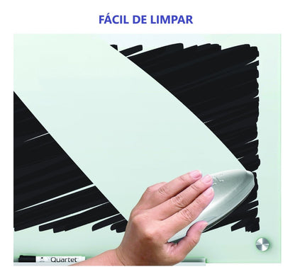 Lousa De Vidro 120x90 Cm 6 Mm Temperada + Kit Instalação