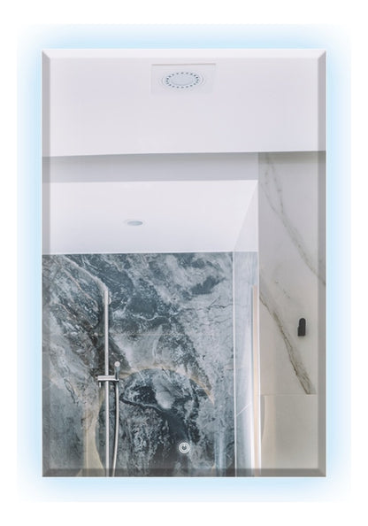 Espelho Bisotê Com Led 120x60 Cm Retangular Decorativo Botão Touch Luxo