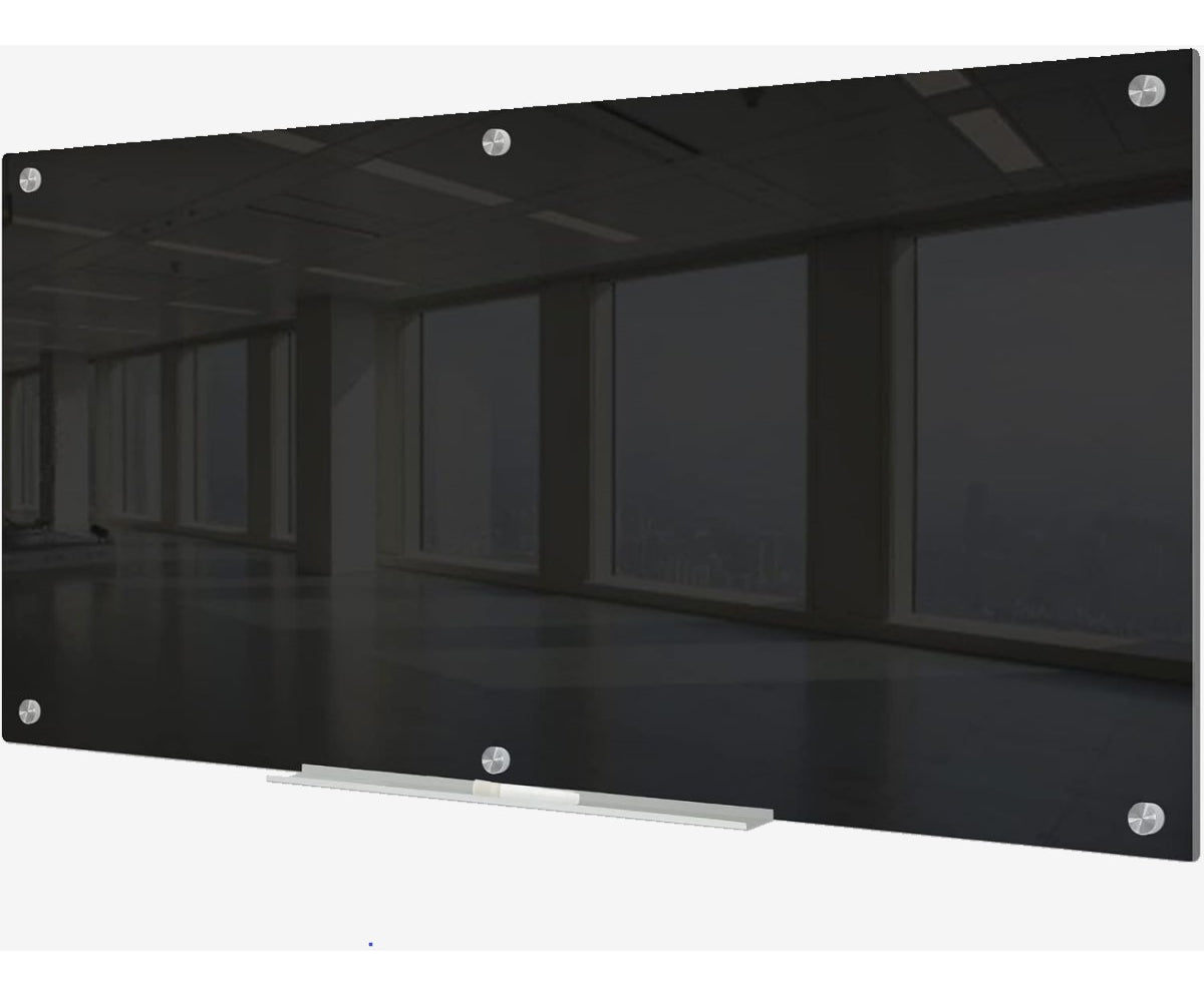 Lousa De Vidro 120x70 Cm 6 Mm Temperada + Kit Instalação