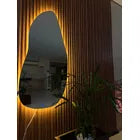 Espelho Orgânico Turim 130x60 Cm Jateado Com Led
