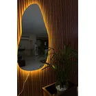 Espelho Orgânico Turim 130x60 Cm Jateado Com Led