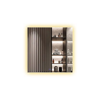 Espelho Quadrado Led Indireto Tamanho 70x70 Cm Premium Luxo