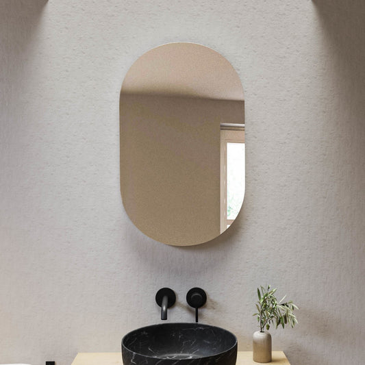 Espelho Oval 60x40 Cm Lapidado Decoração Luxo Sala Hall Quarto Banheiro